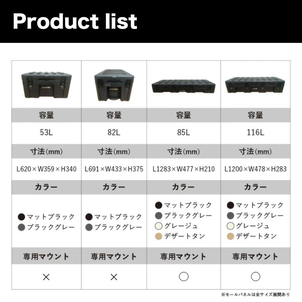 RIXBOX RUGGED CASE 85L リックスボックス ラギットケース 85リットル